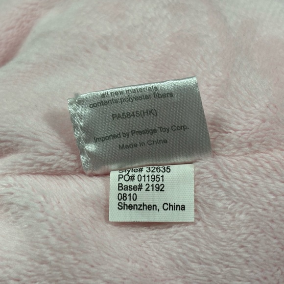 CARTERS Pink Elephant Plush Musical Flower Ears Crib Stroller Toy Pull Tail NWOT - Picture 8 of 9